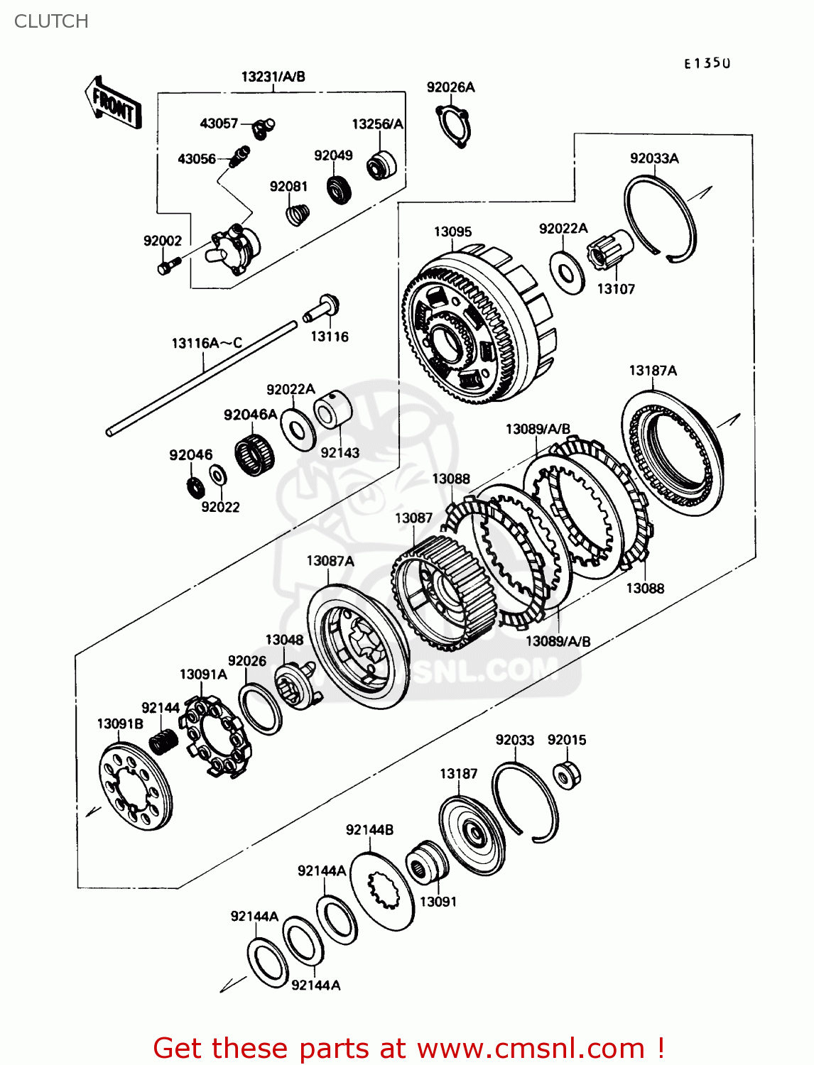 CLUTCH VN1500A1 VULCAN 88 1987 USA CALIFORNIA CANADA