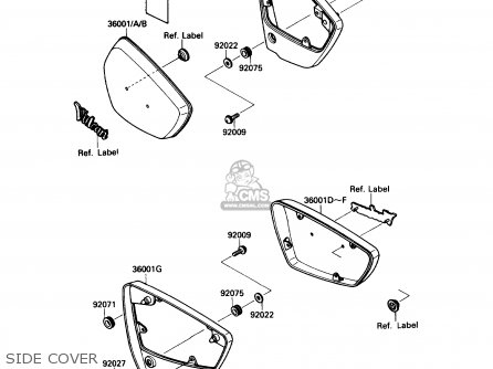 SIDE COVER - VN1500A1 VULCAN 88 1987 USA CALIFORNIA CANADA