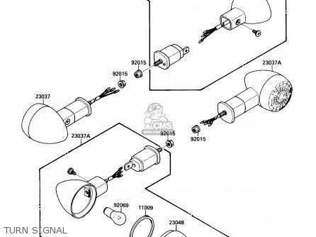 TURN SIGNAL - VN1500A1 VULCAN 88 1987 USA CALIFORNIA CANADA