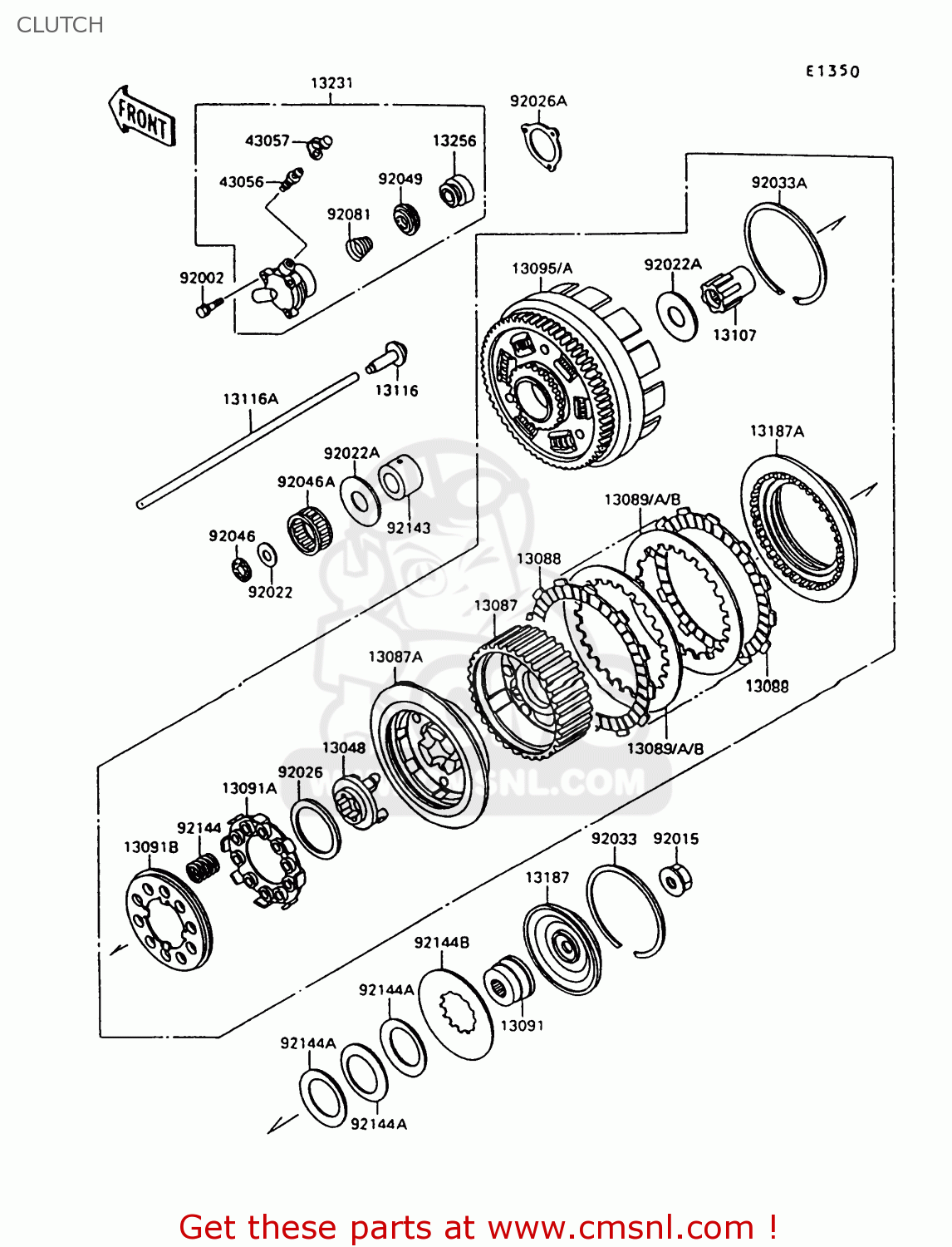 CLUTCH VN1500A10 VULCAN 1500 1996 USA CALIFORNIA