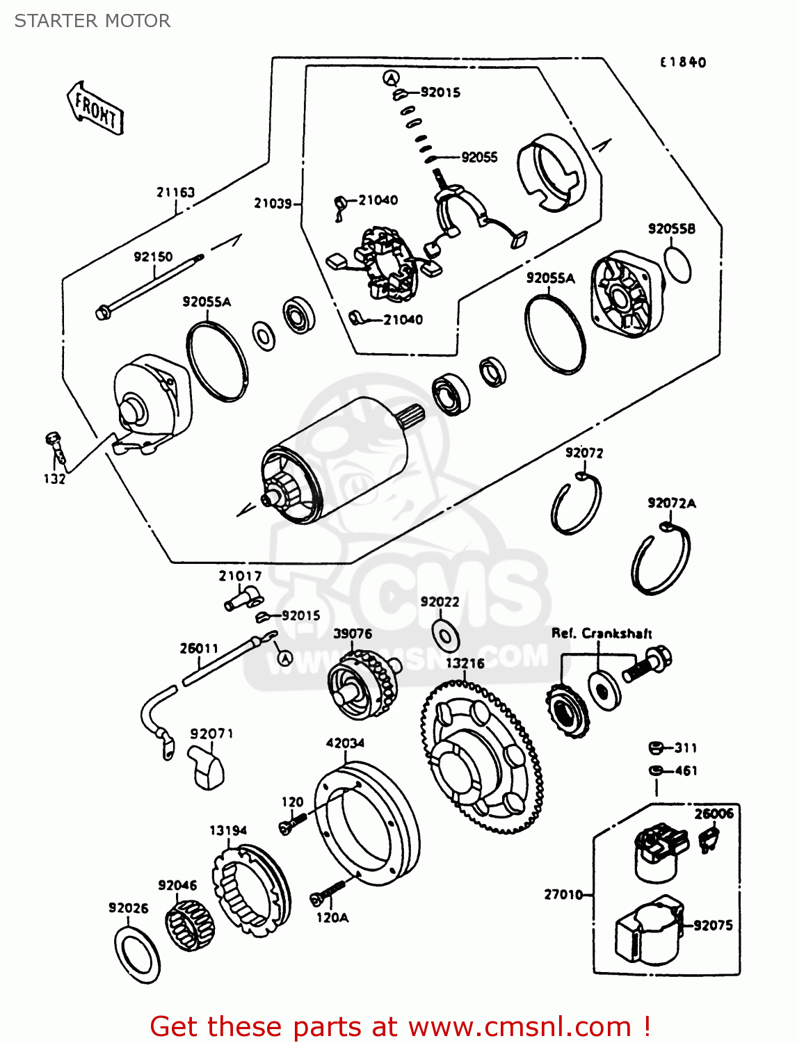 STARTER MOTOR VN1500A10 VULCAN 1500 1996 USA CALIFORNIA