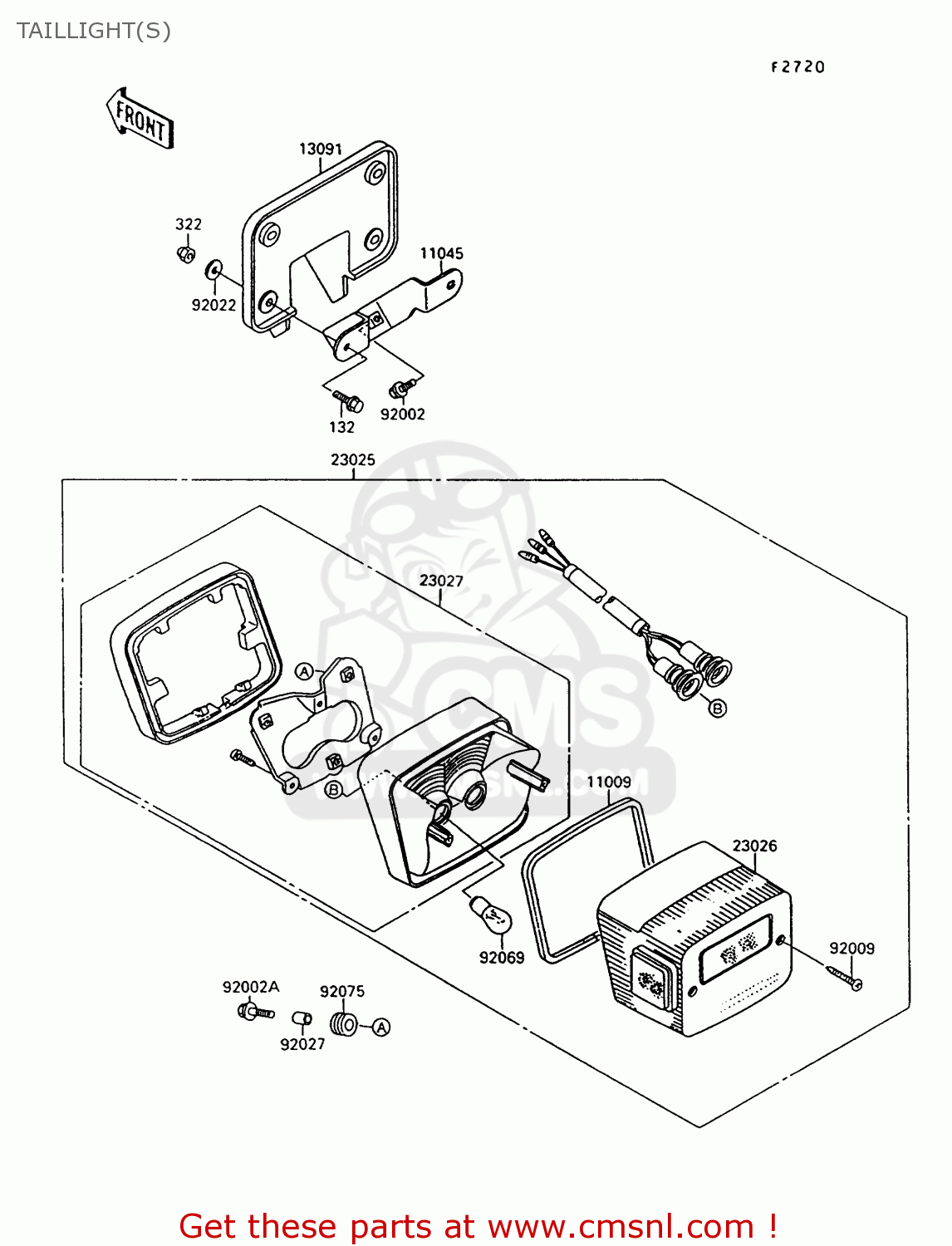 TAILLIGHT(S) VN1500A10 VULCAN 1500 1996 USA CALIFORNIA