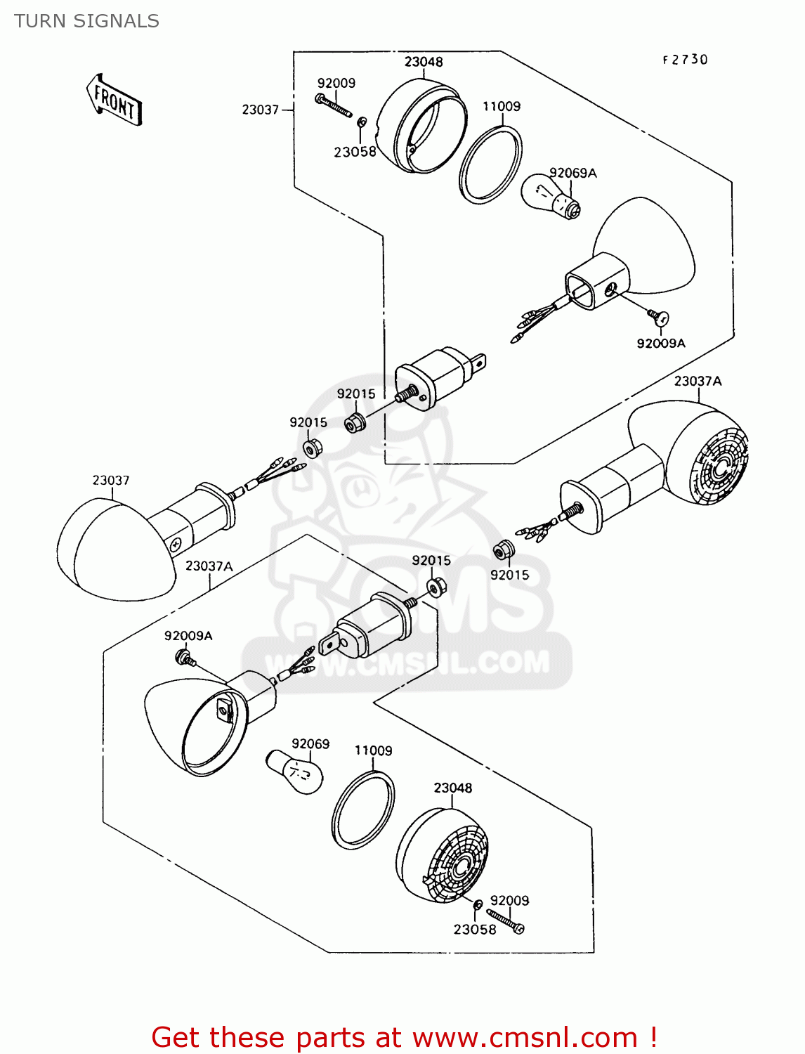 TURN SIGNALS VN1500A10 VULCAN 1500 1996 USA CALIFORNIA
