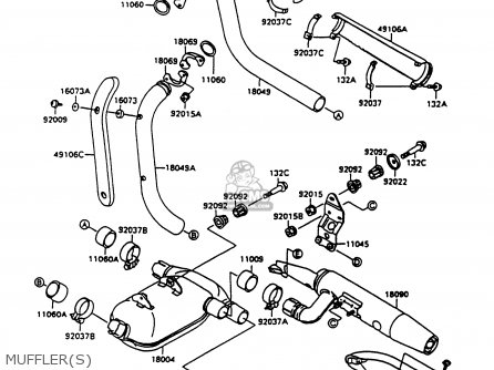 MUFFLER(S) - VN1500A10 VULCAN 1500 1996 USA CALIFORNIA
