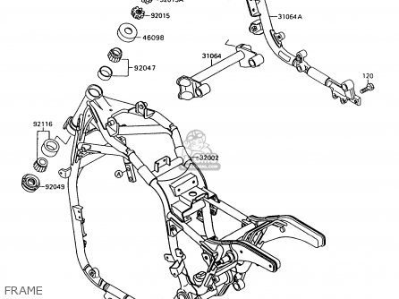 FRAME - VN1500A10 VULCAN 1500 1996 USA CALIFORNIA