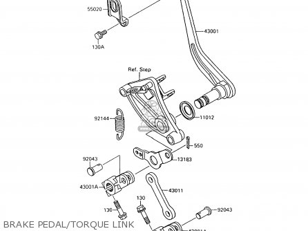 BRAKE PEDAL/TORQUE LINK - VN1500A10 VULCAN 1500 1996 USA CALIFORNIA