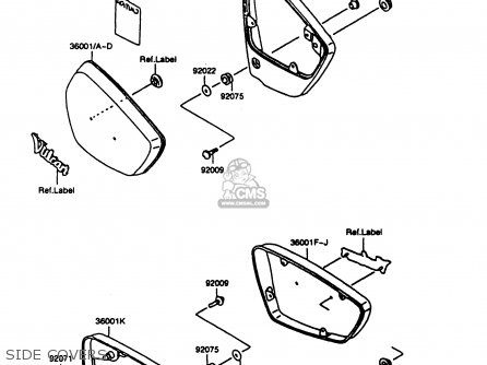 SIDE COVERS - VN1500A10 VULCAN 1500 1996 USA CALIFORNIA