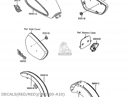 DECALS(RED/RED)(VN1500-A10) - VN1500A10 VULCAN 1500 1996 USA CALIFORNIA