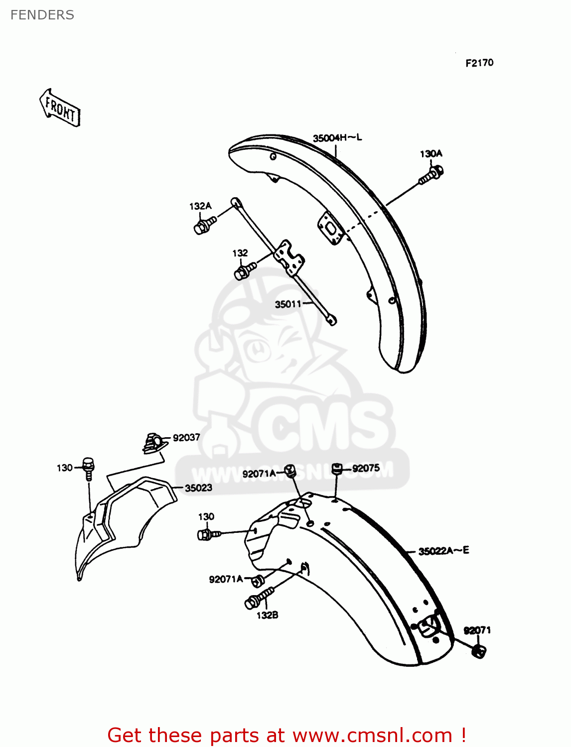 FENDERS VN1500A11 VULCAN 1500 1997 USA CALIFORNIA