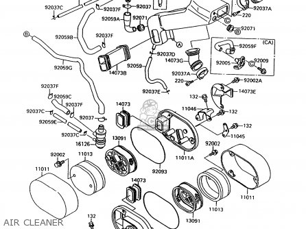 AIR CLEANER - VN1500A11 VULCAN 1500 1997 USA CALIFORNIA