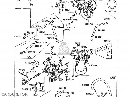 CARBURETOR - VN1500A11 VULCAN 1500 1997 USA CALIFORNIA