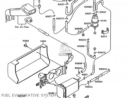 FUEL EVAPORATIVE SYSTEM - VN1500A11 VULCAN 1500 1997 USA CALIFORNIA