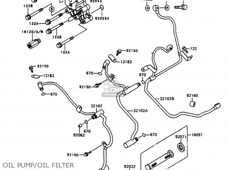 OIL PUMP/OIL FILTER - VN1500A11 VULCAN 1500 1997 USA CALIFORNIA