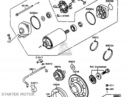 STARTER MOTOR - VN1500A11 VULCAN 1500 1997 USA CALIFORNIA