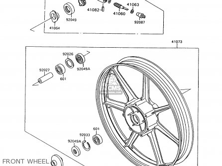 FRONT WHEEL - VN1500A11 VULCAN 1500 1997 USA CALIFORNIA