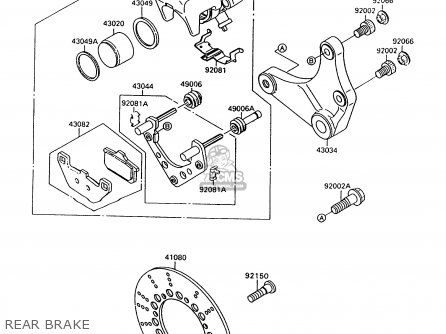 REAR BRAKE - VN1500A11 VULCAN 1500 1997 USA CALIFORNIA