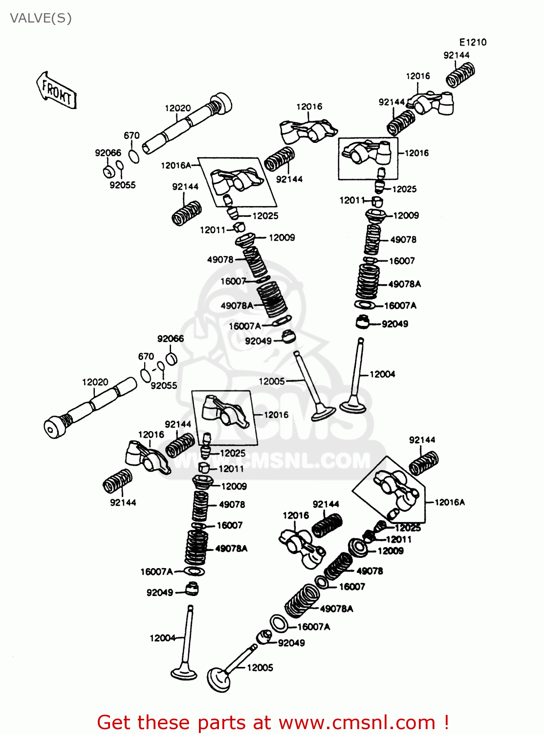 VALVE(S) VN1500A12 VULCAN 1500 1998 USA CALIFORNIA