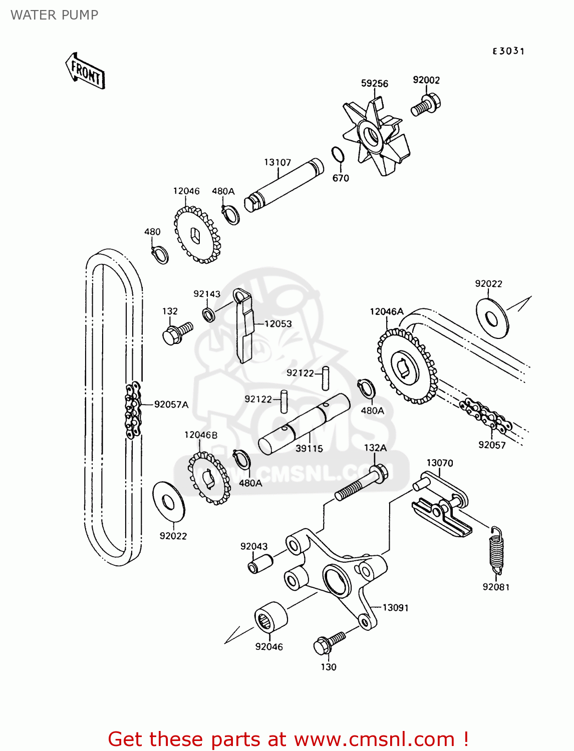 WATER PUMP VN1500A12 VULCAN 1500 1998 USA CALIFORNIA