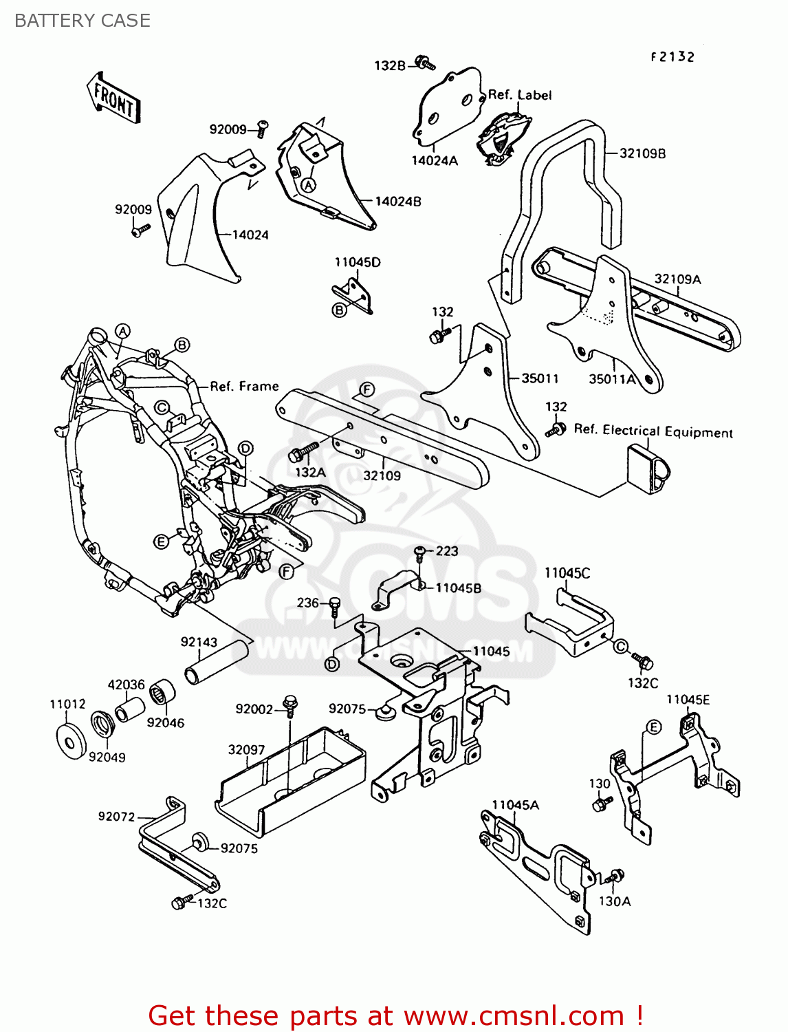 BATTERY CASE VN1500A12 VULCAN 1500 1998 USA CALIFORNIA