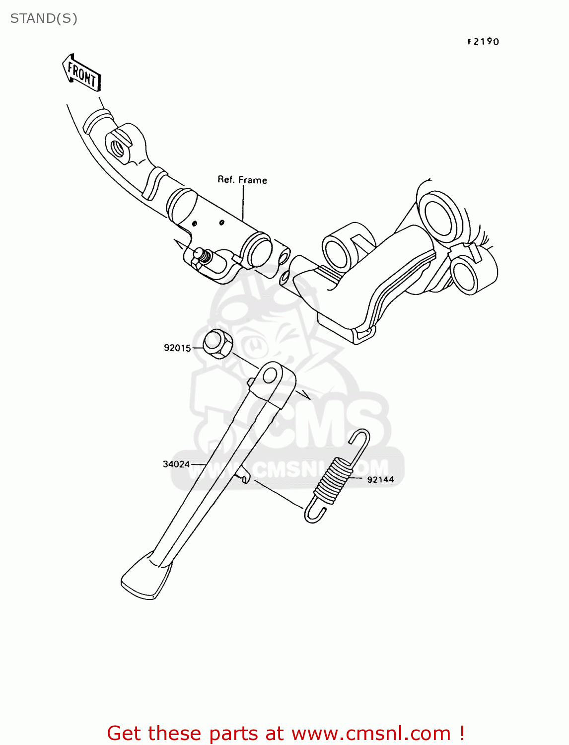 STAND(S) VN1500A12 VULCAN 1500 1998 USA CALIFORNIA