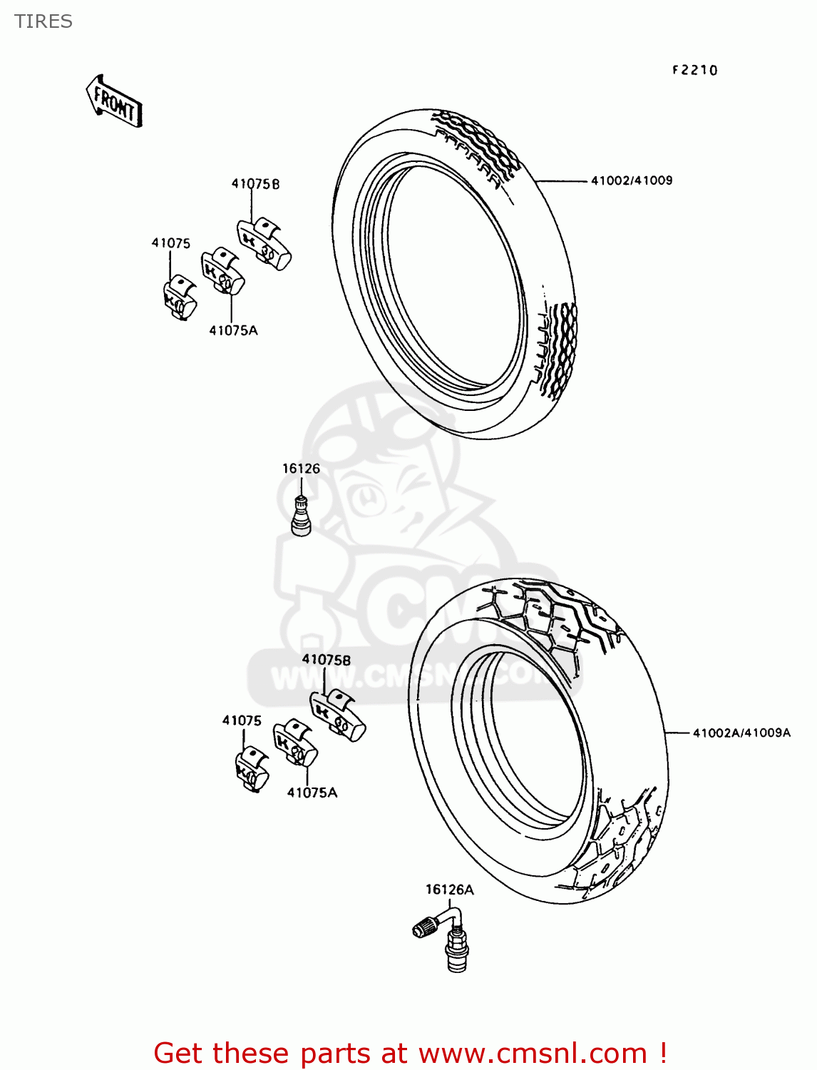 TIRES VN1500A12 VULCAN 1500 1998 USA CALIFORNIA