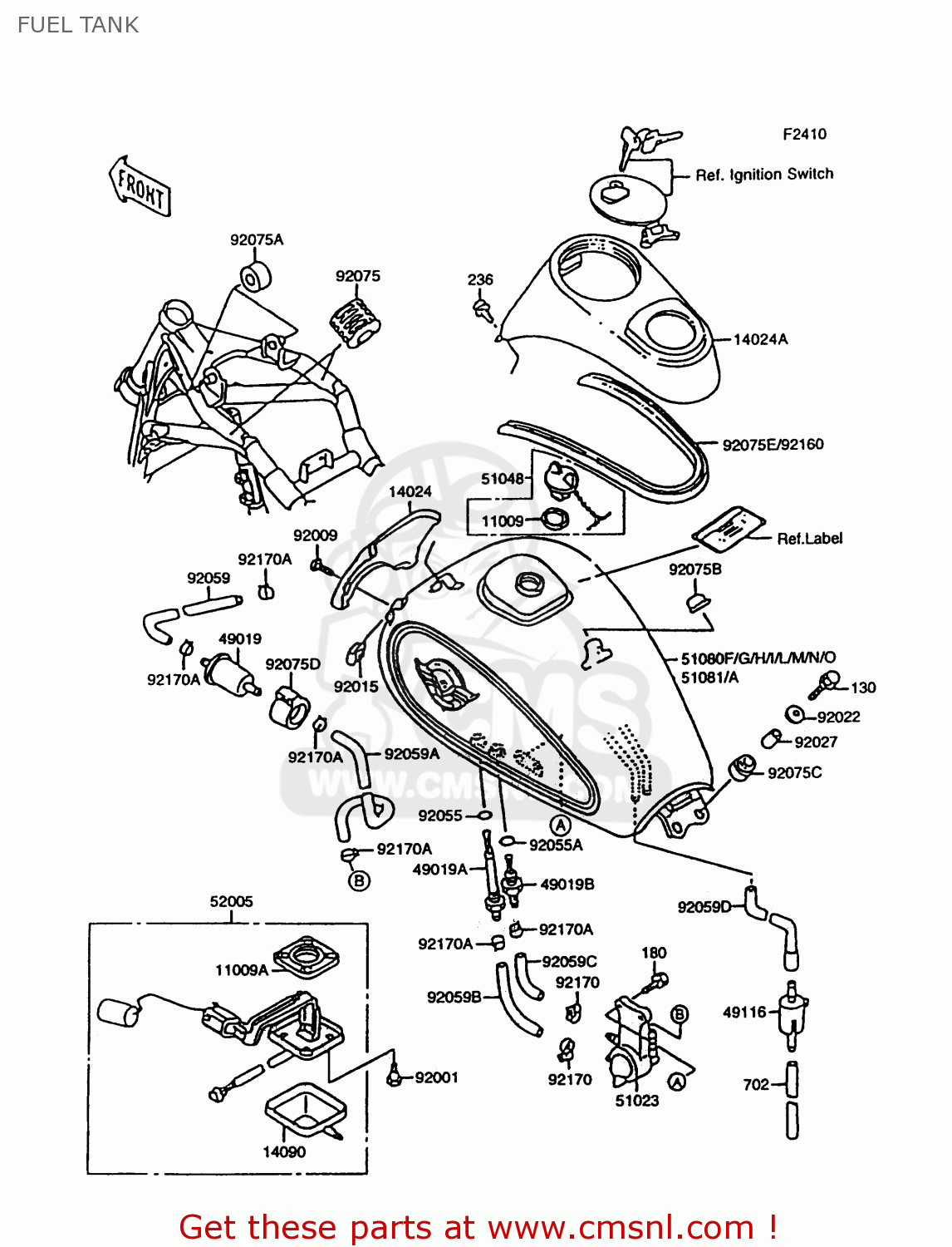 FUEL TANK VN1500A12 VULCAN 1500 1998 USA CALIFORNIA