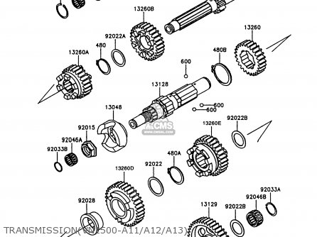 TRANSMISSION(VN1500-A11/A12/A13) - VN1500A12 VULCAN 1500 1998 USA CALIFORNIA