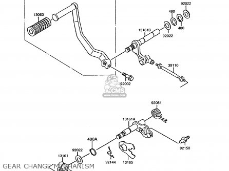 GEAR CHANGE MECHANISM - VN1500A12 VULCAN 1500 1998 USA CALIFORNIA