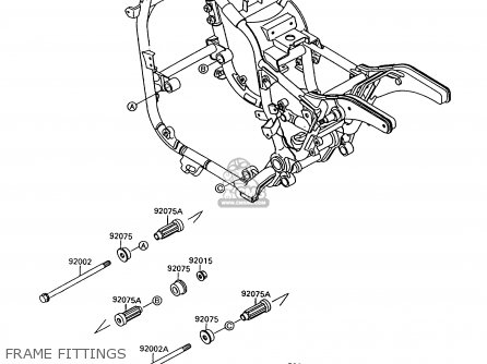 FRAME FITTINGS - VN1500A12 VULCAN 1500 1998 USA CALIFORNIA