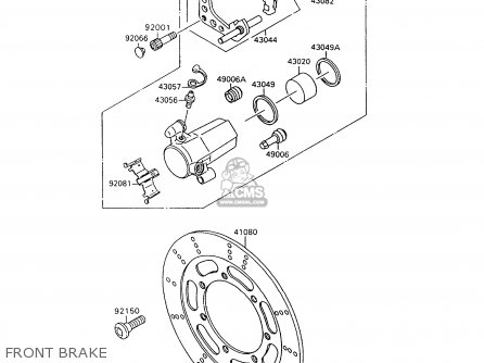 FRONT BRAKE - VN1500A12 VULCAN 1500 1998 USA CALIFORNIA