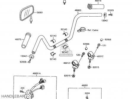 HANDLEBAR - VN1500A12 VULCAN 1500 1998 USA CALIFORNIA
