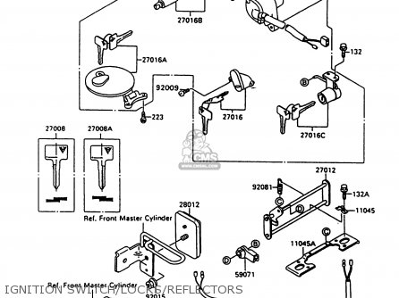 IGNITION SWITCH/LOCKS/REFLECTORS - VN1500A12 VULCAN 1500 1998 USA CALIFORNIA