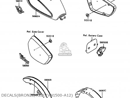DECALS(BRONZE/RED)(VN1500-A12) - VN1500A12 VULCAN 1500 1998 USA CALIFORNIA