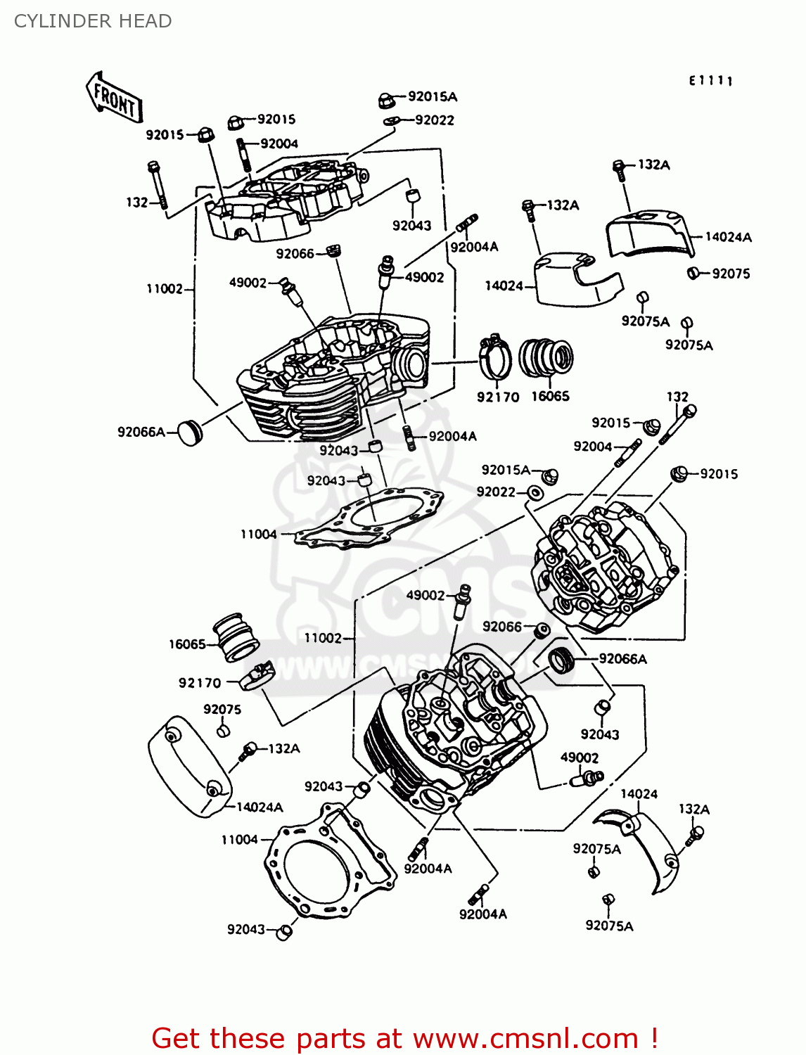 CYLINDER HEAD VN1500A13 VULCAN 1500 1999 USA CALIFORNIA