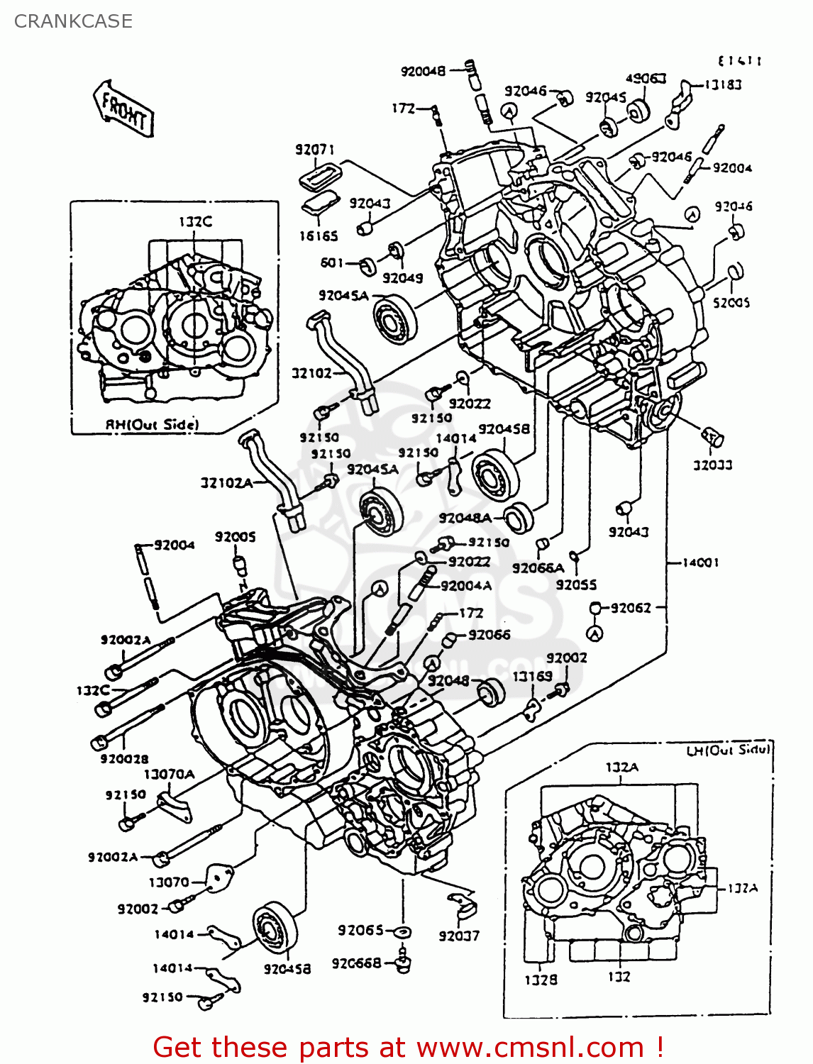 CRANKCASE VN1500A13 VULCAN 1500 1999 USA CALIFORNIA
