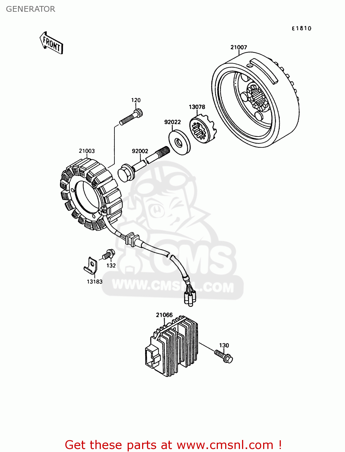 GENERATOR VN1500A13 VULCAN 1500 1999 USA CALIFORNIA