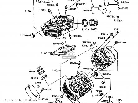 CYLINDER HEAD - VN1500A13 VULCAN 1500 1999 USA CALIFORNIA