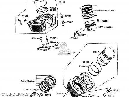 CYLINDER/PISTON(S) - VN1500A13 VULCAN 1500 1999 USA CALIFORNIA