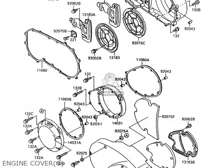ENGINE COVER(S) - VN1500A13 VULCAN 1500 1999 USA CALIFORNIA