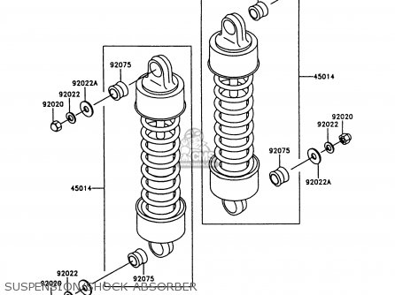 SUSPENSION/SHOCK ABSORBER - VN1500A13 VULCAN 1500 1999 USA CALIFORNIA