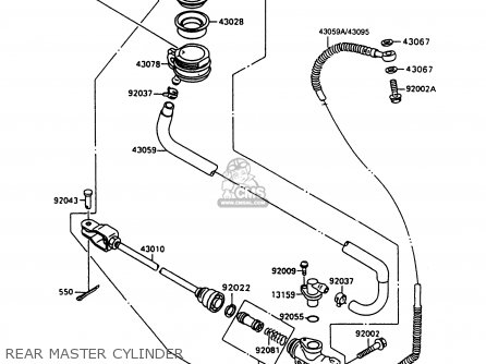 REAR MASTER CYLINDER - VN1500A13 VULCAN 1500 1999 USA CALIFORNIA