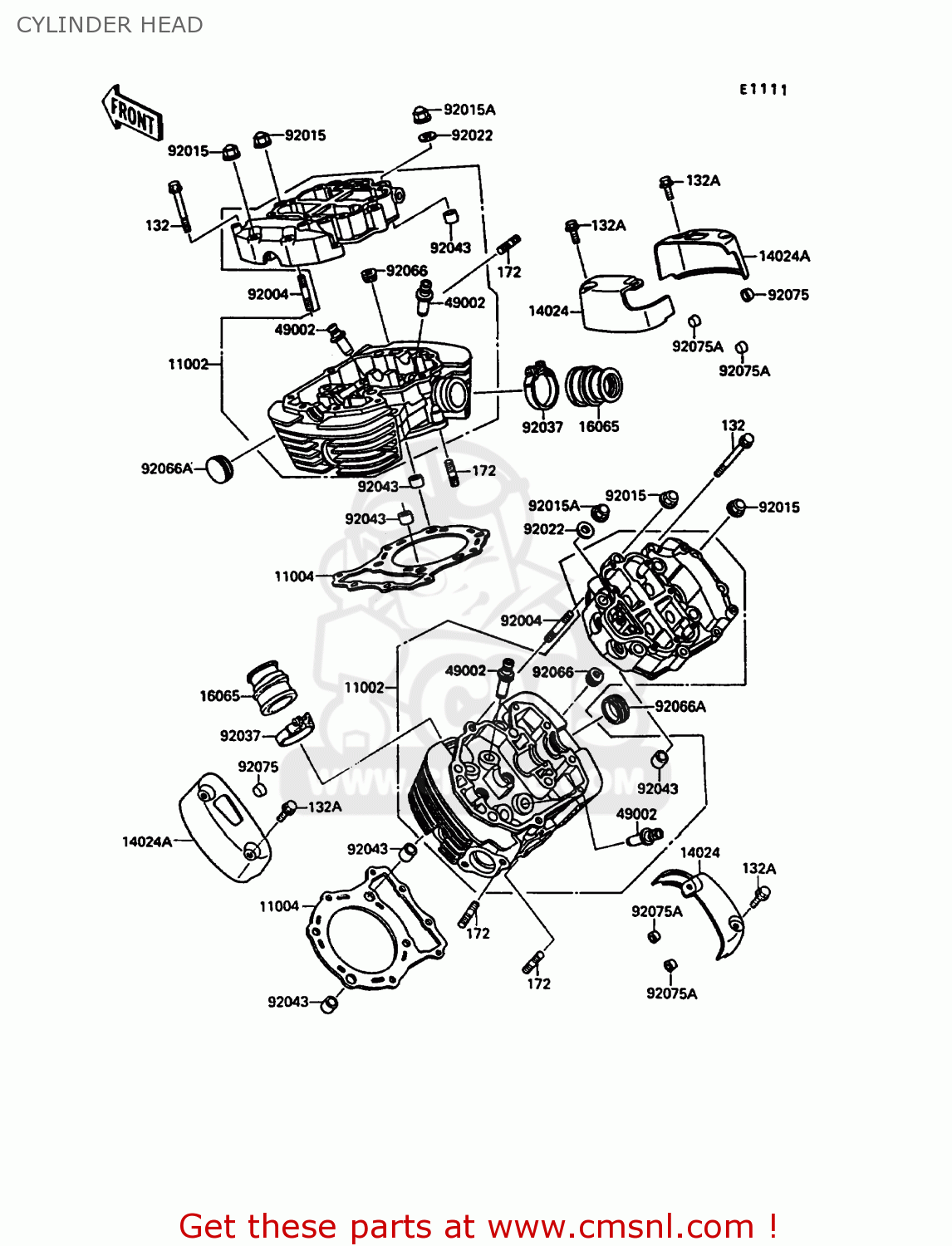 CYLINDER HEAD VN1500A2 VN15 1988 EUROPE FR FG IT SD ST
