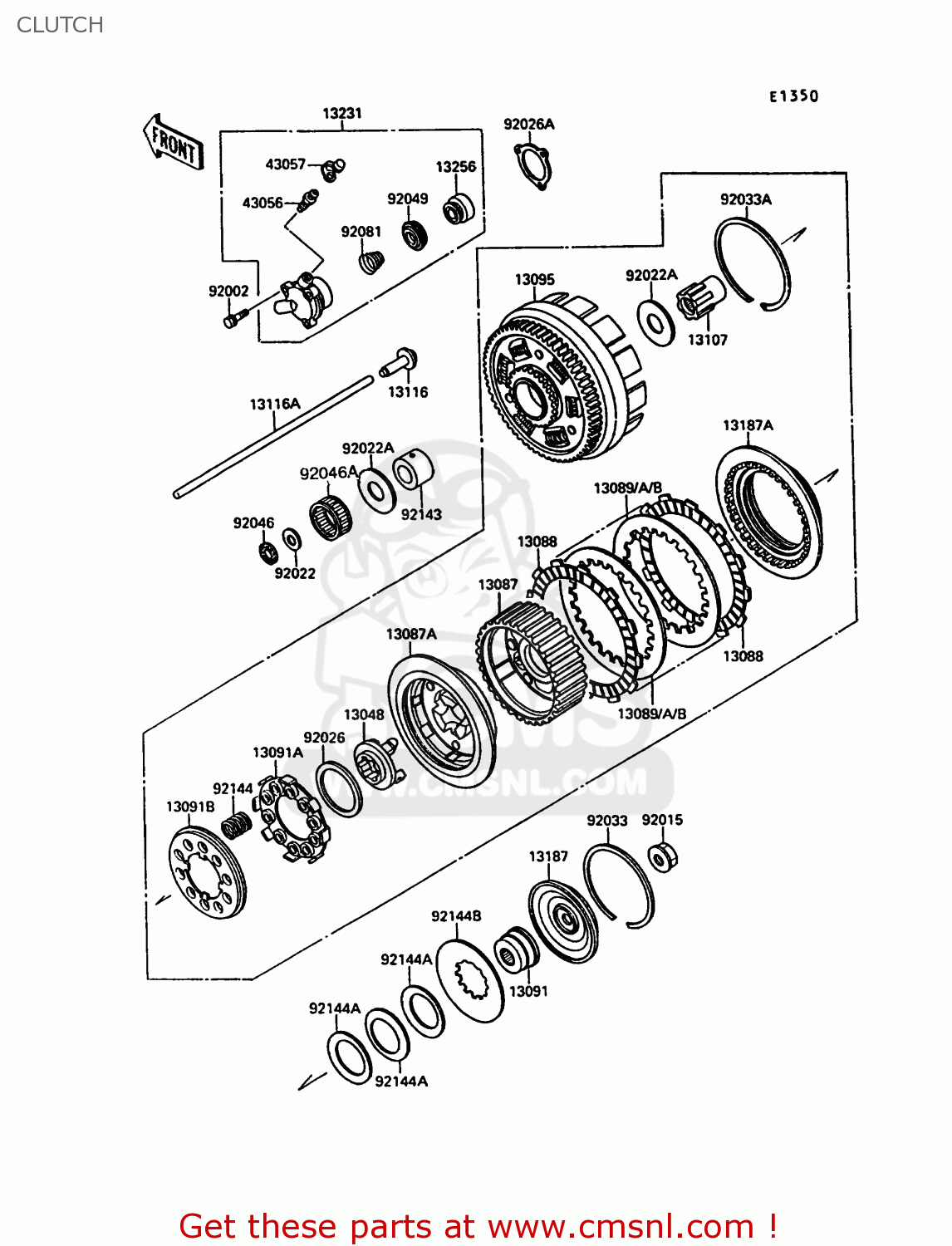 CLUTCH VN1500A2 VN15 1988 EUROPE FR FG IT SD ST