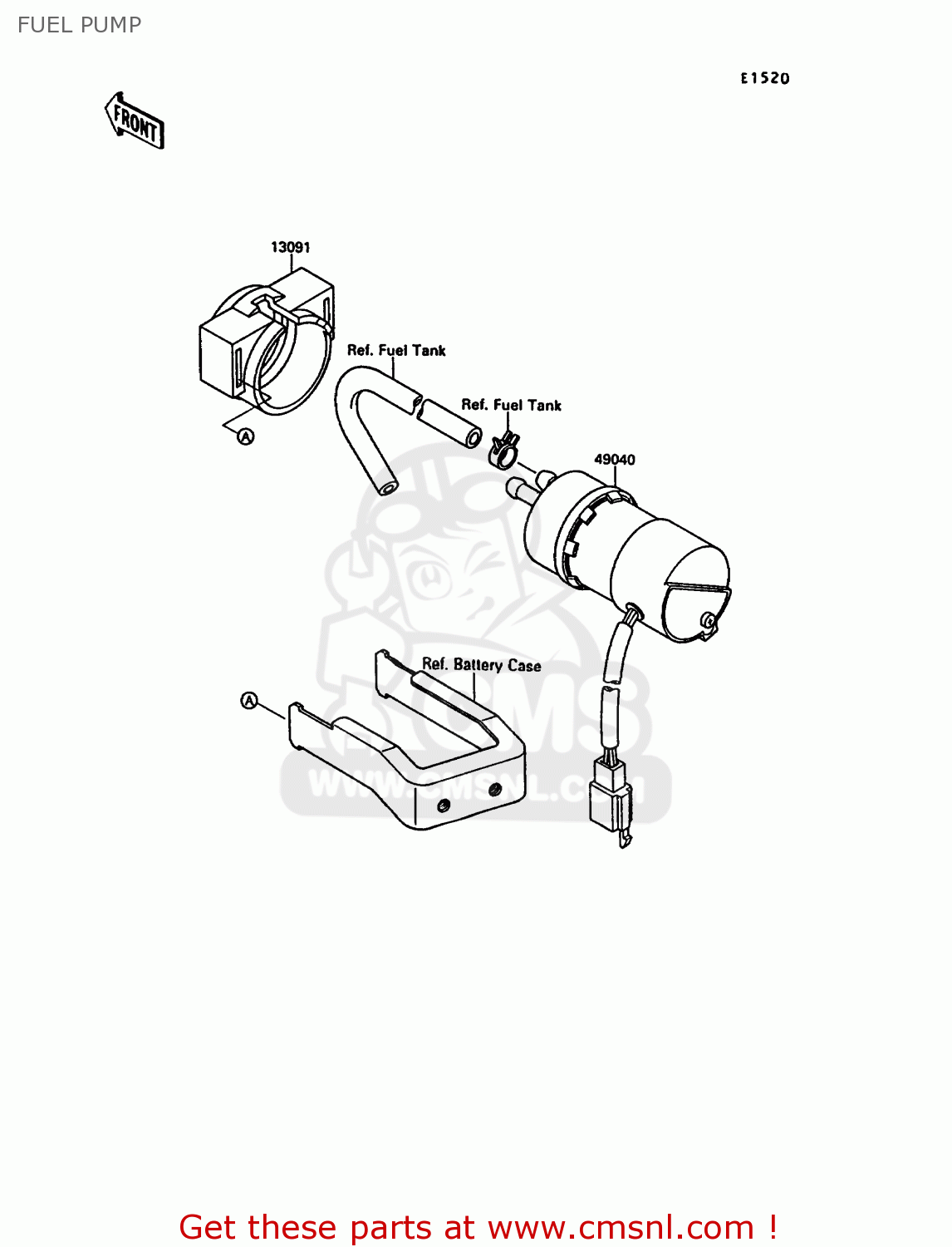 FUEL PUMP VN1500A2 VN15 1988 EUROPE FR FG IT SD ST