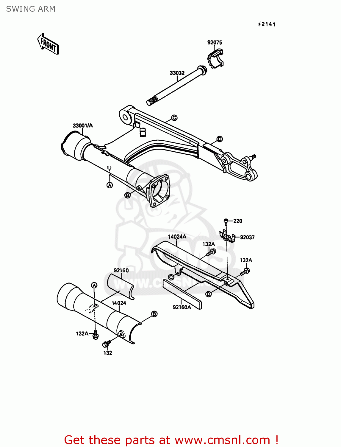 SWING ARM VN1500A2 VN15 1988 EUROPE FR FG IT SD ST