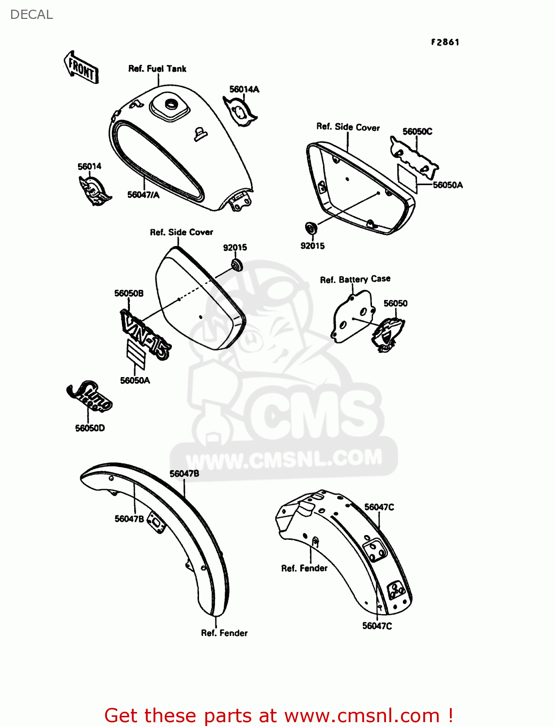 DECAL VN1500A2 VN15 1988 EUROPE FR FG IT SD ST