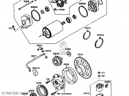STARTER MOTOR - VN1500A2 VN15 1988 EUROPE FR FG IT SD ST