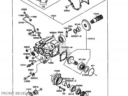 FRONT BEVEL GEAR - VN1500A2 VN15 1988 EUROPE FR FG IT SD ST