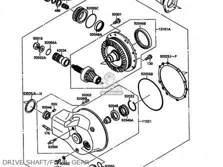 DRIVE SHAFT/FINAL GEAR - VN1500A2 VN15 1988 EUROPE FR FG IT SD ST