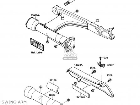SWING ARM - VN1500A2 VULCAN 88 1988 USA CALIFORNIA CANADA